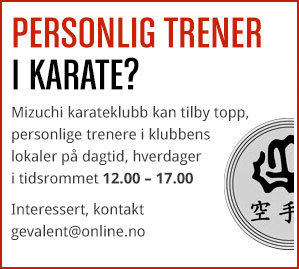 Personlig trener i karate? Mizuchi karateklubb kan tilby topp, personlige trenere i klubbens lokaler på dagtid, hverdager i tidsrommet 12-17. Interessert, kontakt gevalent@online.no