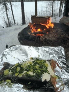 Fiskemiddag på karatetur