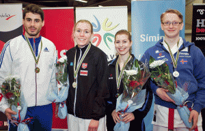 Seniorvinnerne i Reykjavik International Games Karate Open 